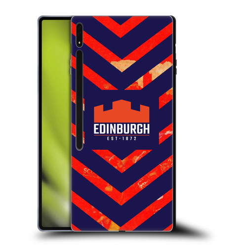 Edinburgh Rugby Graphic Art Orange Pattern Soft Gel Case for Samsung Galaxy Tab S8 Ultra