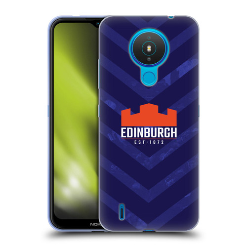 Edinburgh Rugby Graphic Art Blue Pattern Soft Gel Case for Nokia 1.4