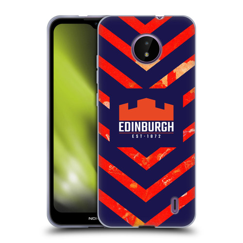 Edinburgh Rugby Graphic Art Orange Pattern Soft Gel Case for Nokia C10 / C20