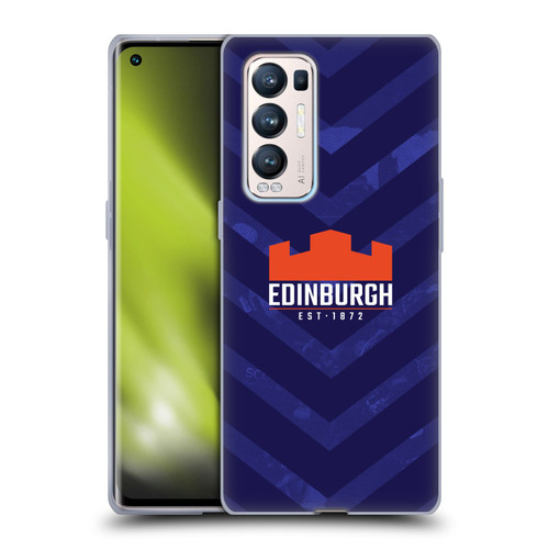 Edinburgh Rugby Graphic Art Blue Pattern Soft Gel Case for OPPO Find X3 Neo / Reno5 Pro+ 5G