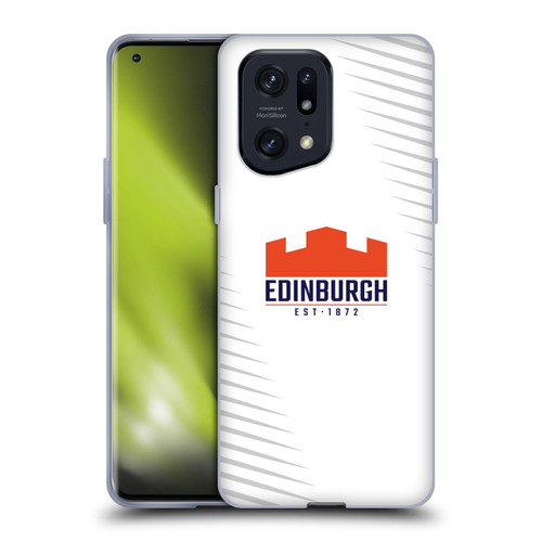 Edinburgh Rugby Graphic Art White Logo Soft Gel Case for OPPO Find X5 Pro
