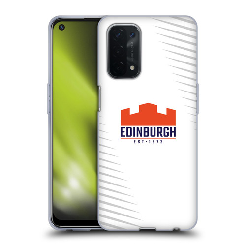 Edinburgh Rugby Graphic Art White Logo Soft Gel Case for OPPO A54 5G