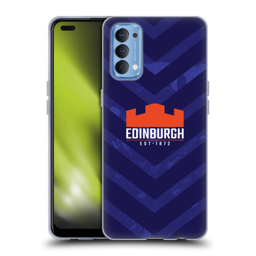 Edinburgh Rugby Graphic Art Blue Pattern Soft Gel Case for OPPO Reno 4 5G