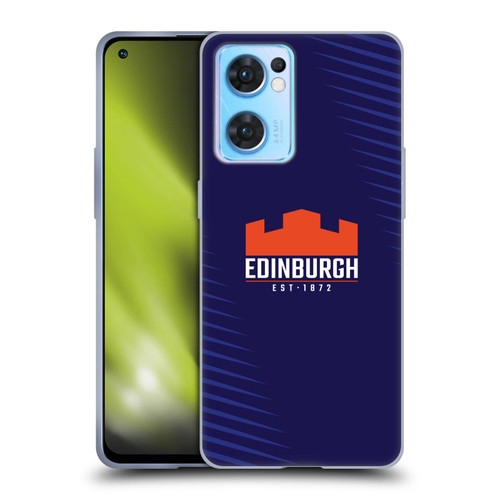 Edinburgh Rugby Graphic Art Blue Logo Soft Gel Case for OPPO Reno7 5G / Find X5 Lite