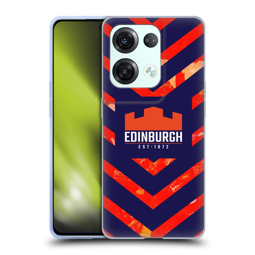 Edinburgh Rugby Graphic Art Orange Pattern Soft Gel Case for OPPO Reno8 Pro