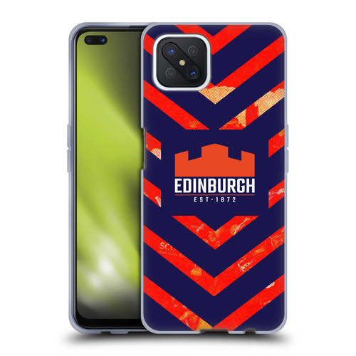Edinburgh Rugby Graphic Art Orange Pattern Soft Gel Case for OPPO Reno4 Z 5G