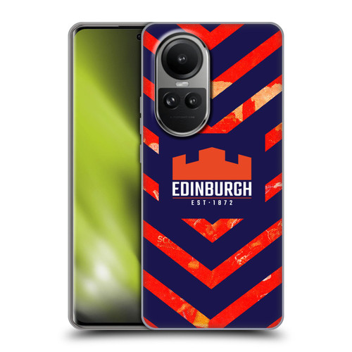 Edinburgh Rugby Graphic Art Orange Pattern Soft Gel Case for OPPO Reno10 5G / Reno10 Pro 5G