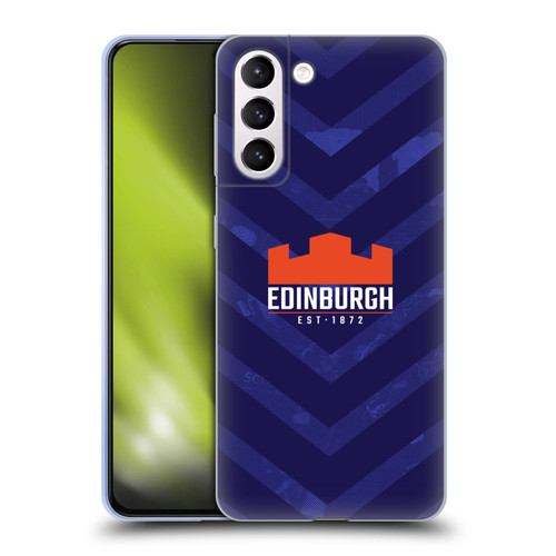 Edinburgh Rugby Graphic Art Blue Pattern Soft Gel Case for Samsung Galaxy S21+ 5G