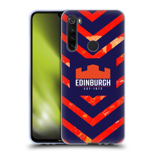 Edinburgh Rugby Graphic Art Orange Pattern Soft Gel Case for Xiaomi Redmi Note 8T