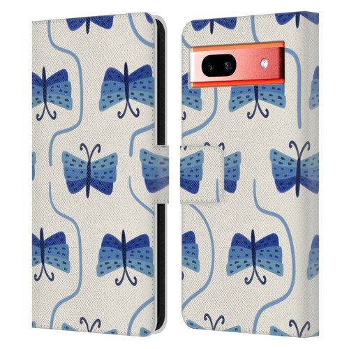 Gabriela Thomeu Art Butterfly Leather Book Wallet Case Cover For Google Pixel 7a