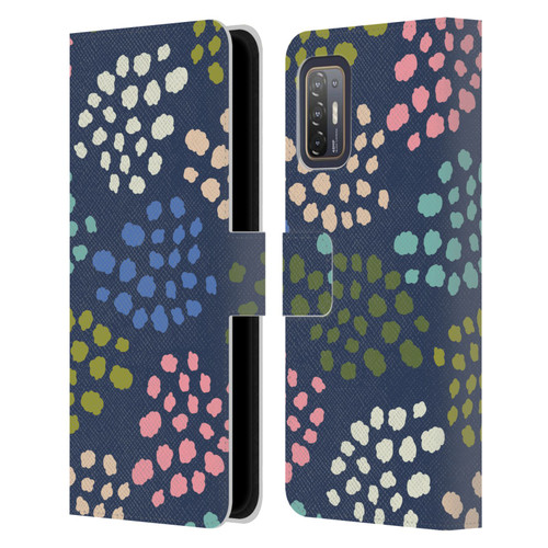 Gabriela Thomeu Art Colorful Spots Leather Book Wallet Case Cover For HTC Desire 21 Pro 5G
