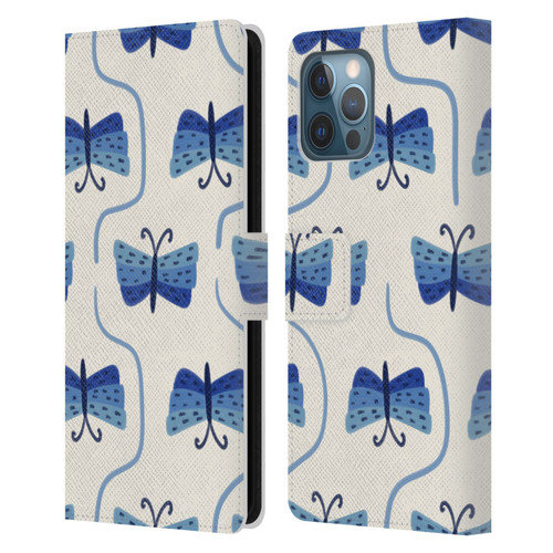 Gabriela Thomeu Art Butterfly Leather Book Wallet Case Cover For Apple iPhone 12 Pro Max