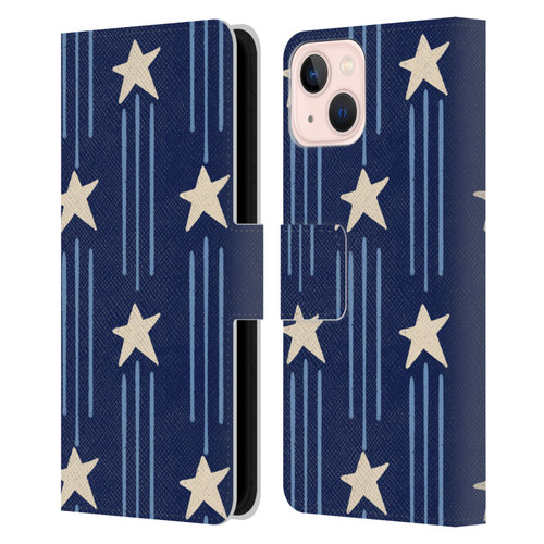 Gabriela Thomeu Art Big Dark Star Leather Book Wallet Case Cover For Apple iPhone 13