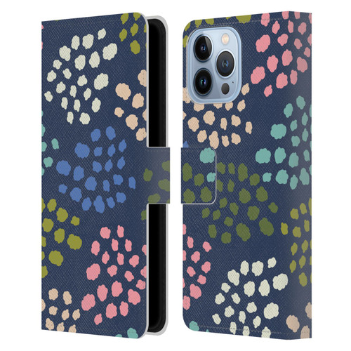 Gabriela Thomeu Art Colorful Spots Leather Book Wallet Case Cover For Apple iPhone 13 Pro Max