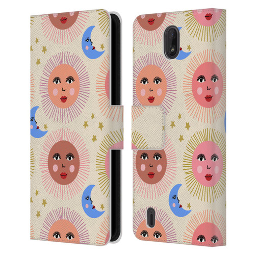 Gabriela Thomeu Art Sun Moon Star Leather Book Wallet Case Cover For Nokia C01 Plus/C1 2nd Edition