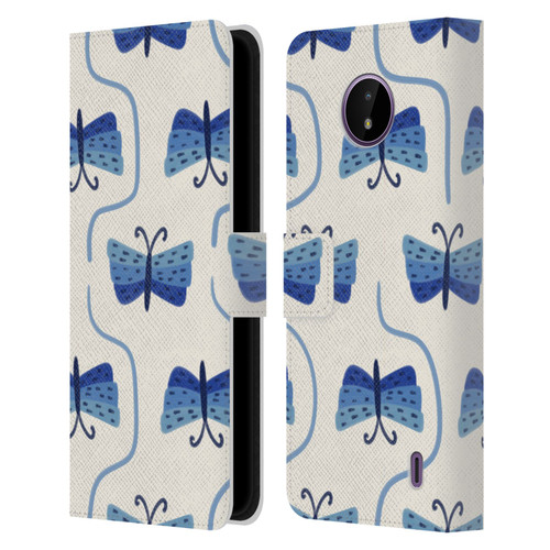 Gabriela Thomeu Art Butterfly Leather Book Wallet Case Cover For Nokia C10 / C20