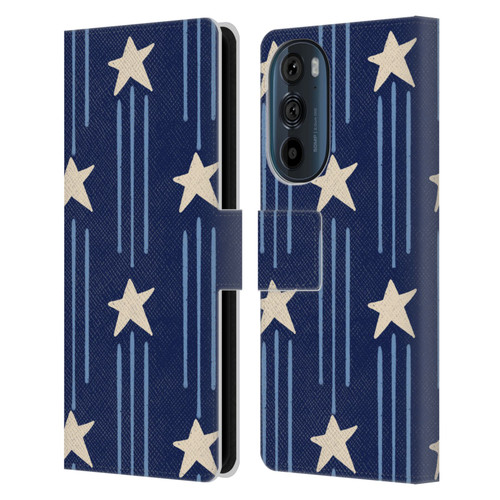 Gabriela Thomeu Art Big Dark Star Leather Book Wallet Case Cover For Motorola Edge 30
