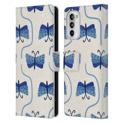 Gabriela Thomeu Art Butterfly Leather Book Wallet Case Cover For Motorola Moto G52