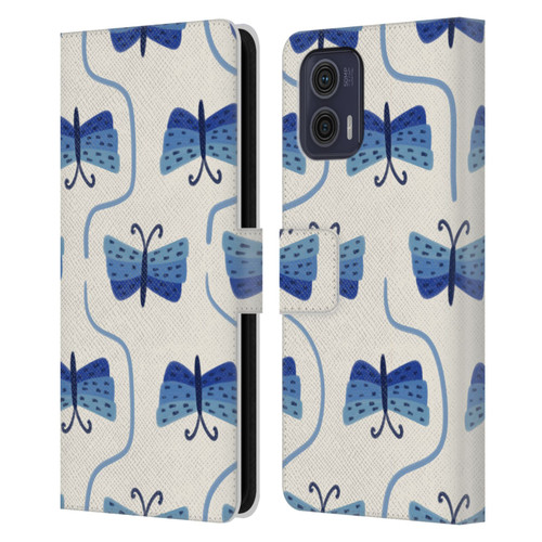 Gabriela Thomeu Art Butterfly Leather Book Wallet Case Cover For Motorola Moto G73 5G