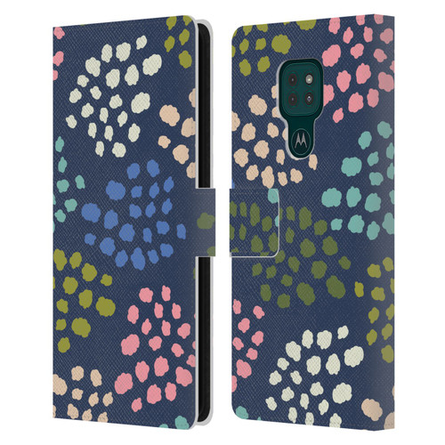 Gabriela Thomeu Art Colorful Spots Leather Book Wallet Case Cover For Motorola Moto G9 Play