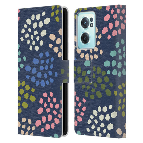 Gabriela Thomeu Art Colorful Spots Leather Book Wallet Case Cover For OnePlus Nord CE 2 5G