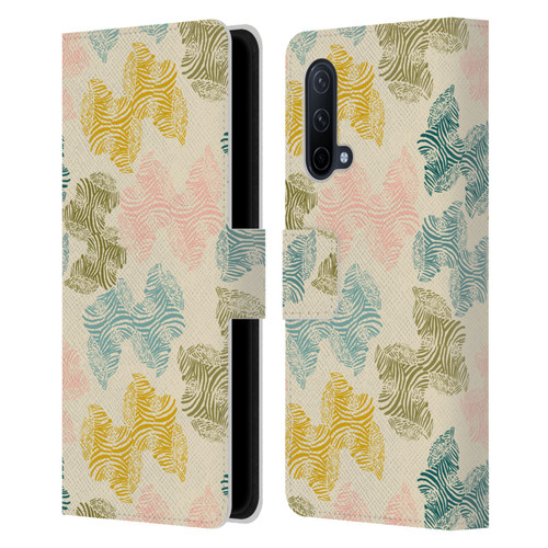 Gabriela Thomeu Art Zebra Green Leather Book Wallet Case Cover For OnePlus Nord CE 5G