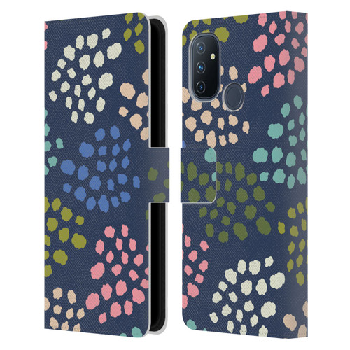 Gabriela Thomeu Art Colorful Spots Leather Book Wallet Case Cover For OnePlus Nord N100