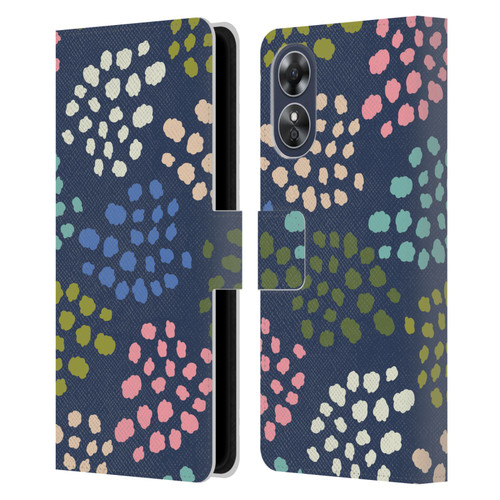 Gabriela Thomeu Art Colorful Spots Leather Book Wallet Case Cover For OPPO A17