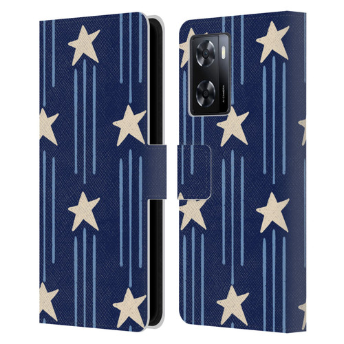 Gabriela Thomeu Art Big Dark Star Leather Book Wallet Case Cover For OPPO A57s