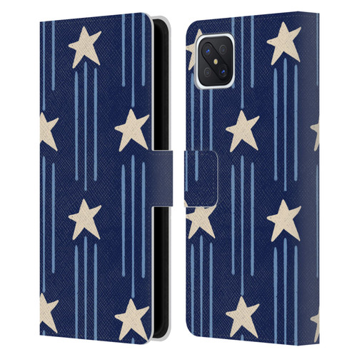 Gabriela Thomeu Art Big Dark Star Leather Book Wallet Case Cover For OPPO Reno4 Z 5G
