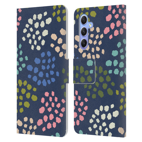 Gabriela Thomeu Art Colorful Spots Leather Book Wallet Case Cover For Samsung Galaxy A34 5G