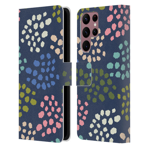 Gabriela Thomeu Art Colorful Spots Leather Book Wallet Case Cover For Samsung Galaxy S22 Ultra 5G