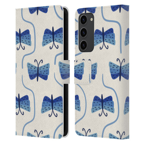 Gabriela Thomeu Art Butterfly Leather Book Wallet Case Cover For Samsung Galaxy S23+ 5G