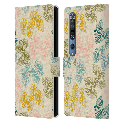Gabriela Thomeu Art Zebra Green Leather Book Wallet Case Cover For Xiaomi Mi 10 5G / Mi 10 Pro 5G