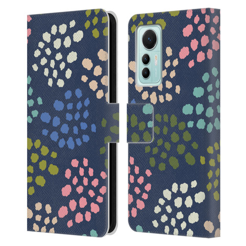 Gabriela Thomeu Art Colorful Spots Leather Book Wallet Case Cover For Xiaomi 12 Lite