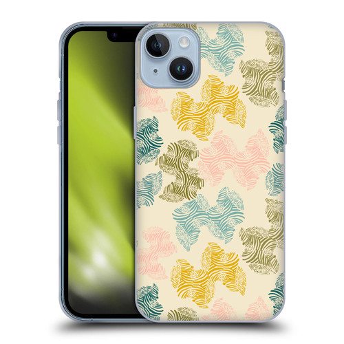 Gabriela Thomeu Art Zebra Green Soft Gel Case for Apple iPhone 14 Plus