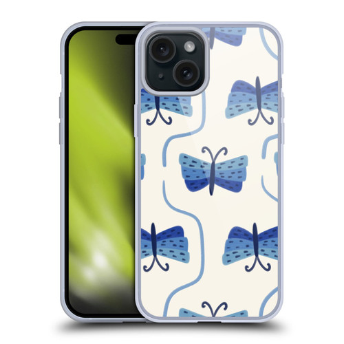 Gabriela Thomeu Art Butterfly Soft Gel Case for Apple iPhone 15 Plus