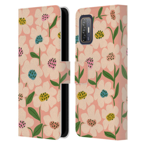 Gabriela Thomeu Floral Blossom Leather Book Wallet Case Cover For HTC Desire 21 Pro 5G