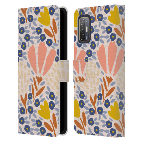 Gabriela Thomeu Floral Spring Flower Field Leather Book Wallet Case Cover For HTC Desire 21 Pro 5G