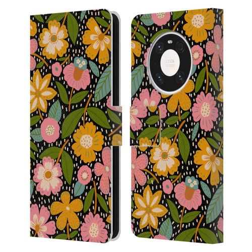 Gabriela Thomeu Floral Floral Jungle Leather Book Wallet Case Cover For Huawei Mate 40 Pro 5G