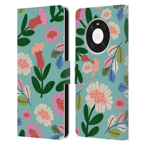 Gabriela Thomeu Floral Super Bloom Leather Book Wallet Case Cover For Huawei Mate 40 Pro 5G