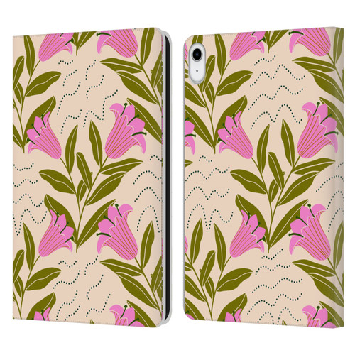 Gabriela Thomeu Floral Tulip Leather Book Wallet Case Cover For Apple iPad 10.9 (2022)