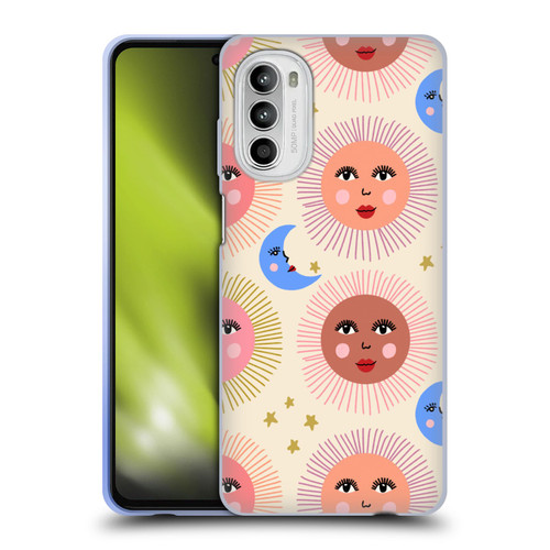 Gabriela Thomeu Art Sun Moon Star Soft Gel Case for Motorola Moto G52