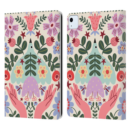 Gabriela Thomeu Floral Folk Flora Leather Book Wallet Case Cover For Apple iPad Air 2020 / 2022