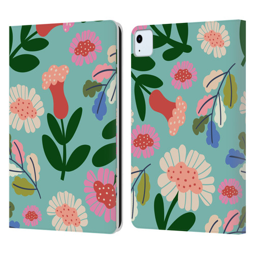 Gabriela Thomeu Floral Super Bloom Leather Book Wallet Case Cover For Apple iPad Air 2020 / 2022
