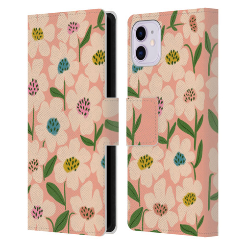 Gabriela Thomeu Floral Blossom Leather Book Wallet Case Cover For Apple iPhone 11