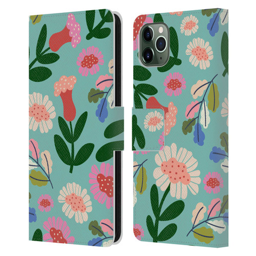 Gabriela Thomeu Floral Super Bloom Leather Book Wallet Case Cover For Apple iPhone 11 Pro Max