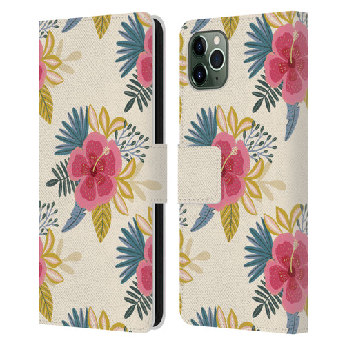 Gabriela Thomeu Floral Tropical Leather Book Wallet Case Cover For Apple iPhone 11 Pro Max