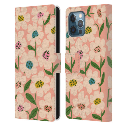 Gabriela Thomeu Floral Blossom Leather Book Wallet Case Cover For Apple iPhone 12 Pro Max