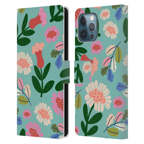 Gabriela Thomeu Floral Super Bloom Leather Book Wallet Case Cover For Apple iPhone 12 Pro Max